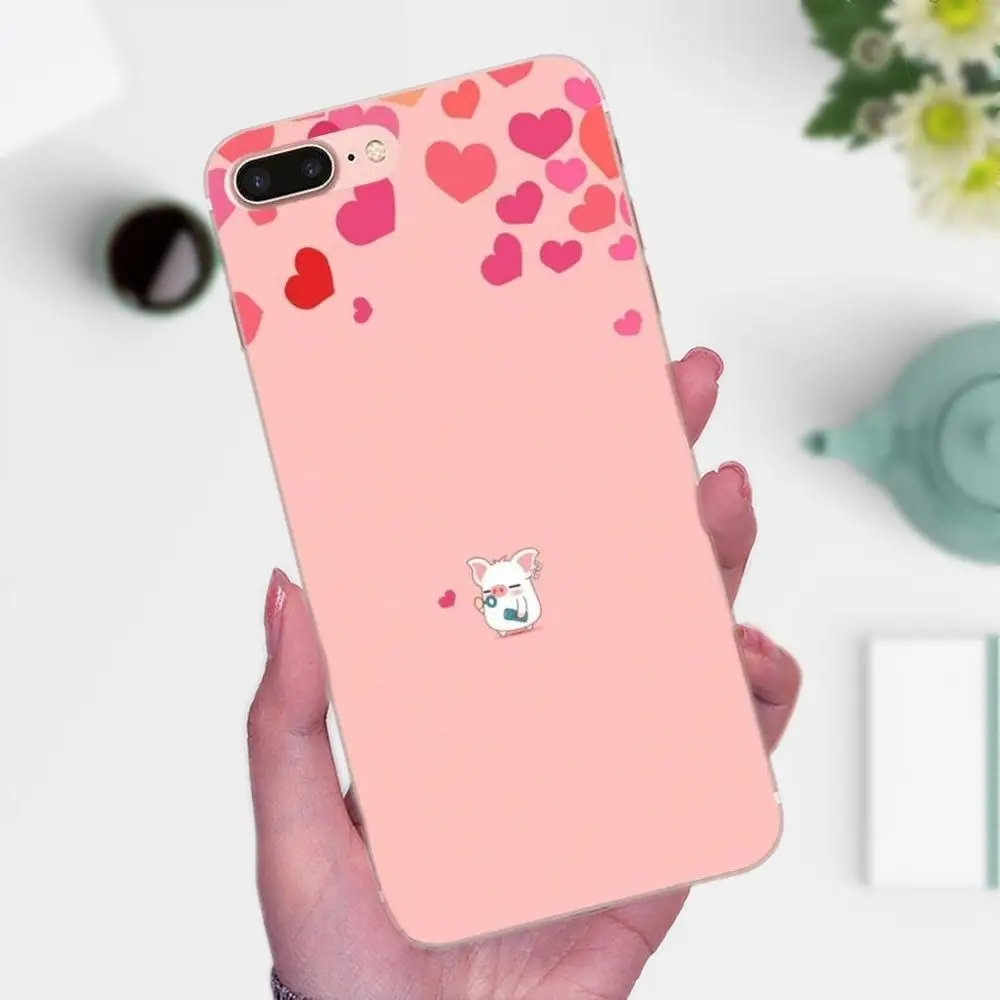 Чехол для телефона с рисунком забавного мультяшного розового поросенка Xiaomi Redmi