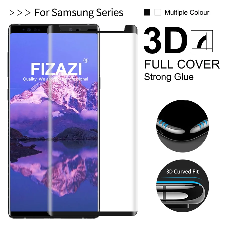 Case Friendly 3D Curved Full Coverage Tempered Glass For Samsung Galaxy A9 A7 2018 Screen Protector Film | Мобильные телефоны и