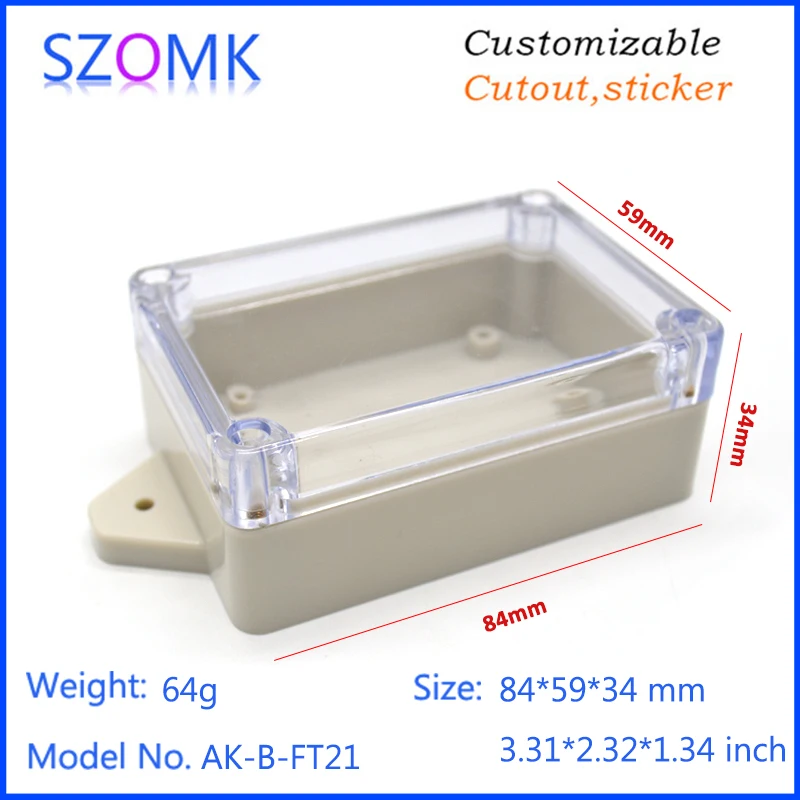 IP65 waterproof plastic enclosure for electronics instrument housing case plastic waterproof device box (16)