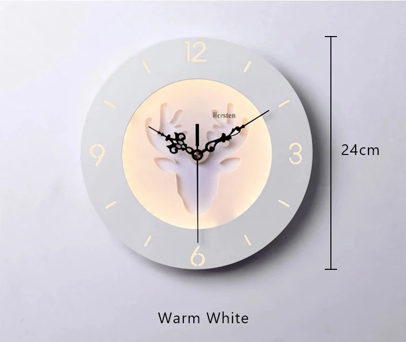 Modern Creative Clock Design LED Wall Lamp Nordic Simple Decorative Wall Lights For Living Room Bedroom Kids Room Aisle (6)