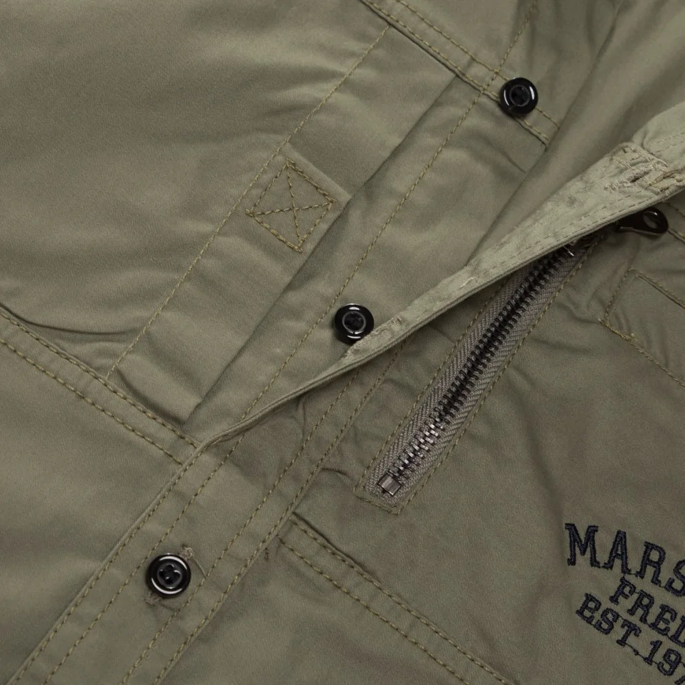 Long Sleeve Shirt Men Casual Shirt Fashion Military Multi-pocket