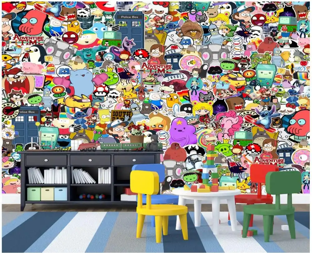 Detail Feedback Questions About Custom Photo Wallpaper Wall Custom Photo Wallpaper Wall Murals Cartoon Animal Graffiti Children Room Background