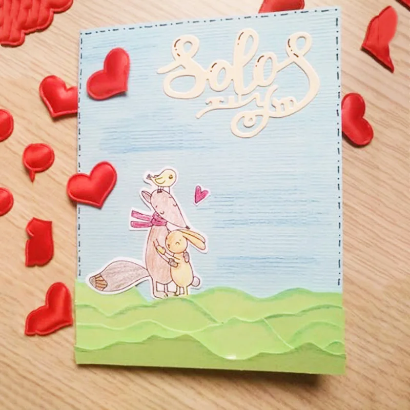 

Die with Spanish words "alone you and me" letter Metal cutting dies 2019 new alphabet die for DIY scrapbooking paper card decora