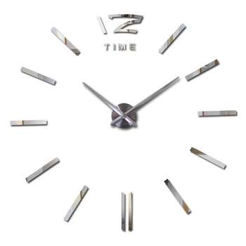 

big wall clock new home decorations living room quartz Metal modern design decorative wall stickers clocks watch