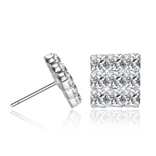 Серебряные серьги для женщин новые модные ювелирные изделия изысканные квадратные модные посеребренные серьги ABVFJTOV