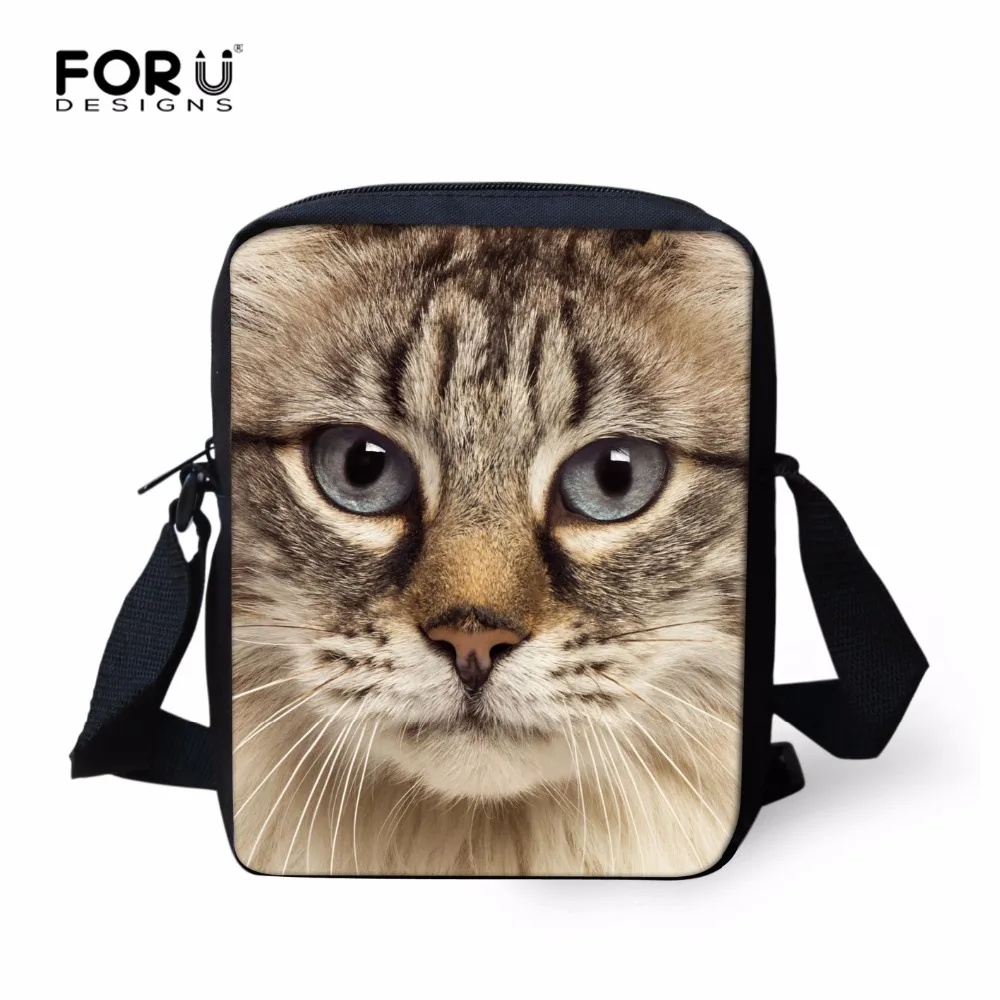 Buy FORUDESIGNS Cute Cat Messenger Bags for Women Kawaii Zoo Printing Kids