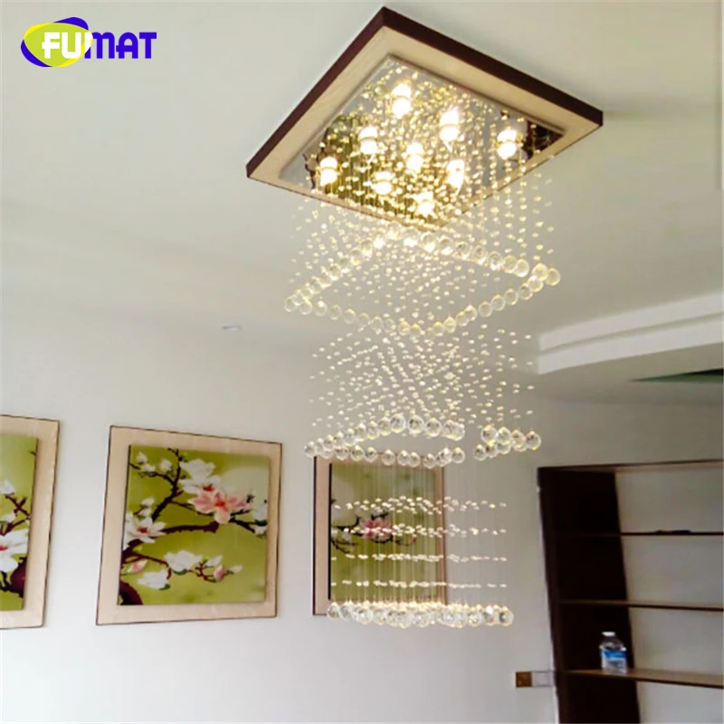 Потолочный светильник FUMAT k9 светодиодный с кристаллами для гостиной|hotel projects|stair