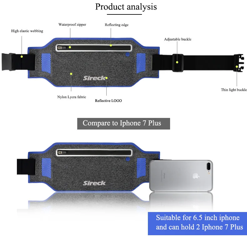 Sireck поясная сумка для бега для мужчин и женщин, спортивная сумка для бега, гидратационный пояс, водонепроницаемая сумка для спортзала, фитнеса, Трейл, бега, спортивные аксессуары