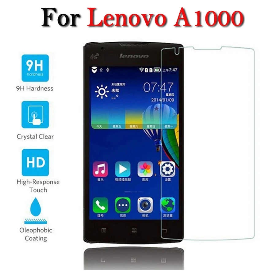 Для lenovo A1000 закаленное Стекло для lenovo A1000 1000 A2800 телефон 2.5D с уровнем твердости 9 H Экран защитная плёнка для НУА Вэй чехол