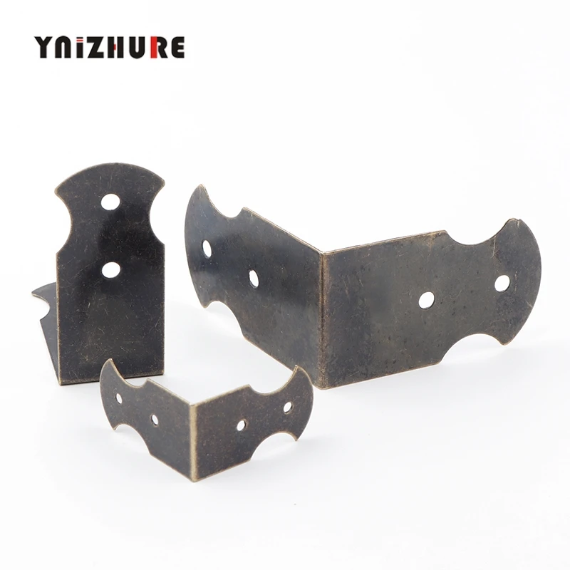 Vintage Luggage Case Box Corner,Flower Corners,Brackets Decorative,Furniture Decoration Box Corner,Bronze Tone,50Pcs