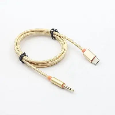 25 шт./лот аудиокабель с разъемом типа C на 3 5 мм для USB Type c Jack Aux кабель