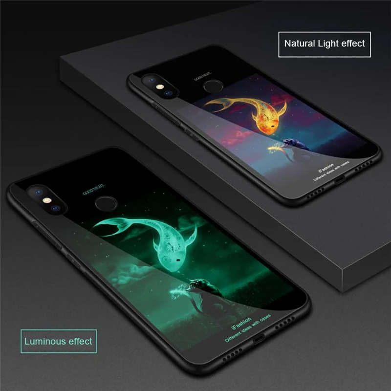 Luminous Soft TPU phone cases For iPhone X 7 8 plus Noctilucent Silicone Back Cover Protective Case 6 6s |