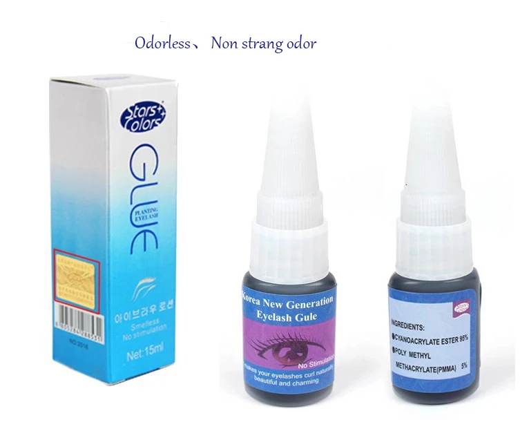 

Stars Colors 2016 New Extension False Eyelash Graft odourless Non-irritant Glue Black Adhesive Eyelash Glue