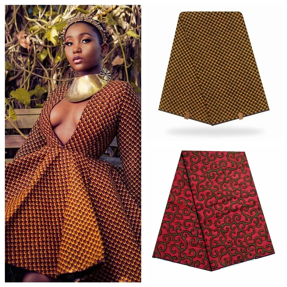 Ankara Fabric Printing Best Quality Veritable Wax African Printed Fabric 100%cotton Dutch Veritable Wax Nigeria Wedding Dress