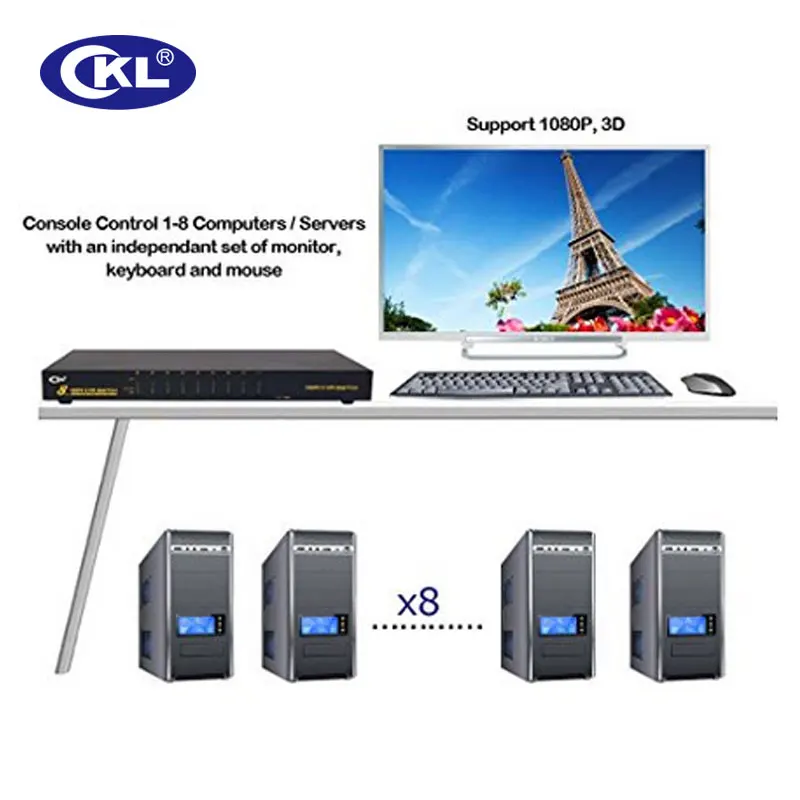 16 портов USB HDMI KVM переключатель с кабелями компьютер ноутбук Серверная консоль
