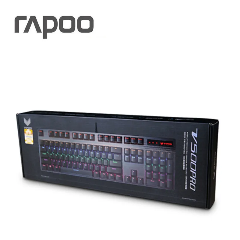 

Rapoo V500PRO 104key Mechanical Keyboard USB Wired Gaming Keyboard with 7 Color Backlight for Desktop Laptop Computer Gamer