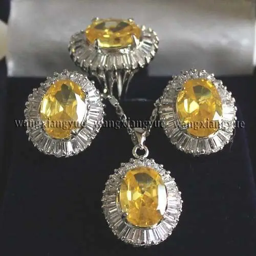 

Free shipping South Link Earrings/Ring/ Necklace Pendant AALD1038 set