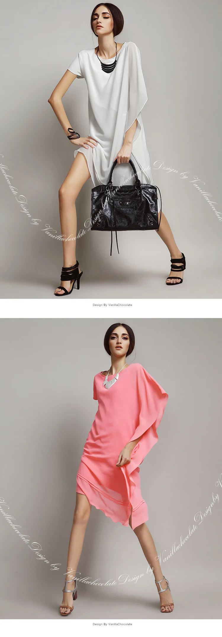 Изысканные летние комплекты одежды женщин два отдельных предмета: Топ без рукавов и шифоновая футболка с коротким рукавом высокого качественная одежда 15403
