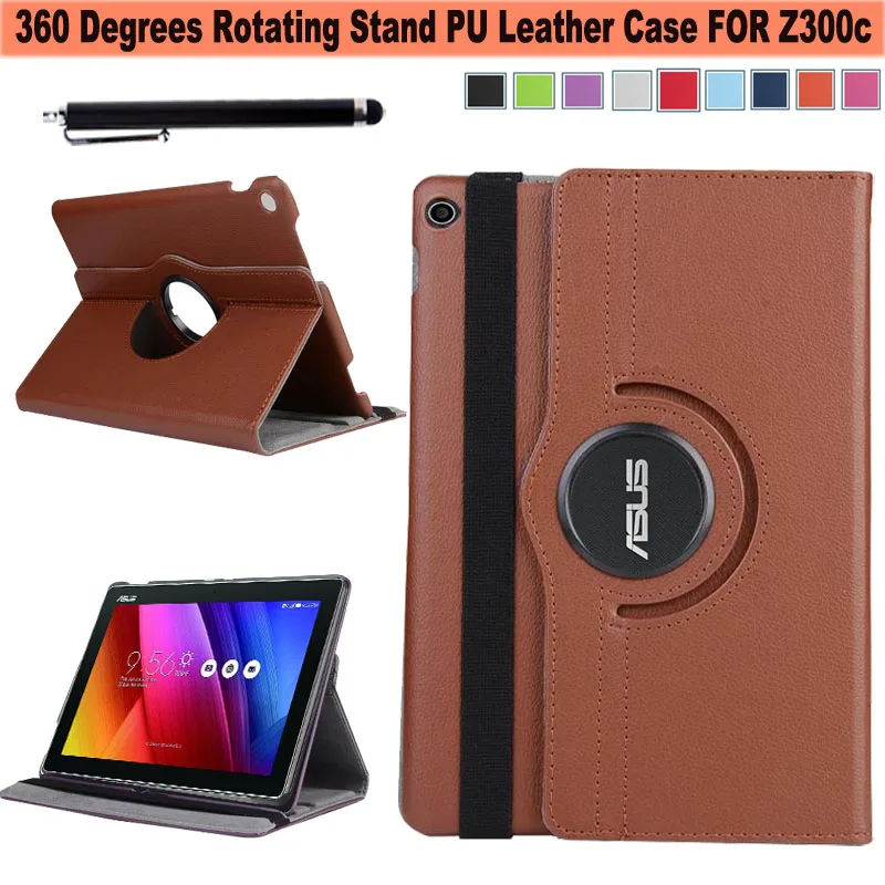  360 Degree Rotating Magnetic Synthetic Leather stand Case Smart Cover for Asus ZenPad 10 Z300 10.1 Inch Tablet 