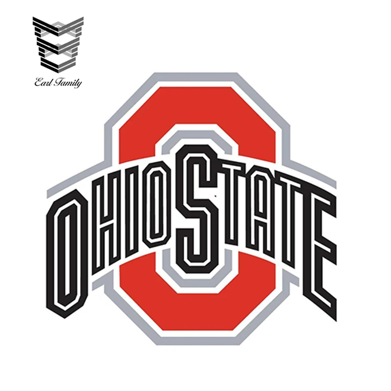 

EARLFAMILY 12cm x 11cm Ohio State Buckeyes Football Car Truck Sticker Decal Corn Hole Vinyl Waterproof Car Styling Car Stickers