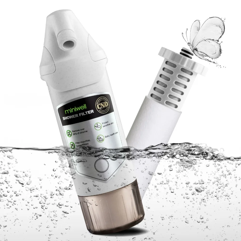 Miniwell Shower Water Filter To Remove Impurities 2 Cartridge For