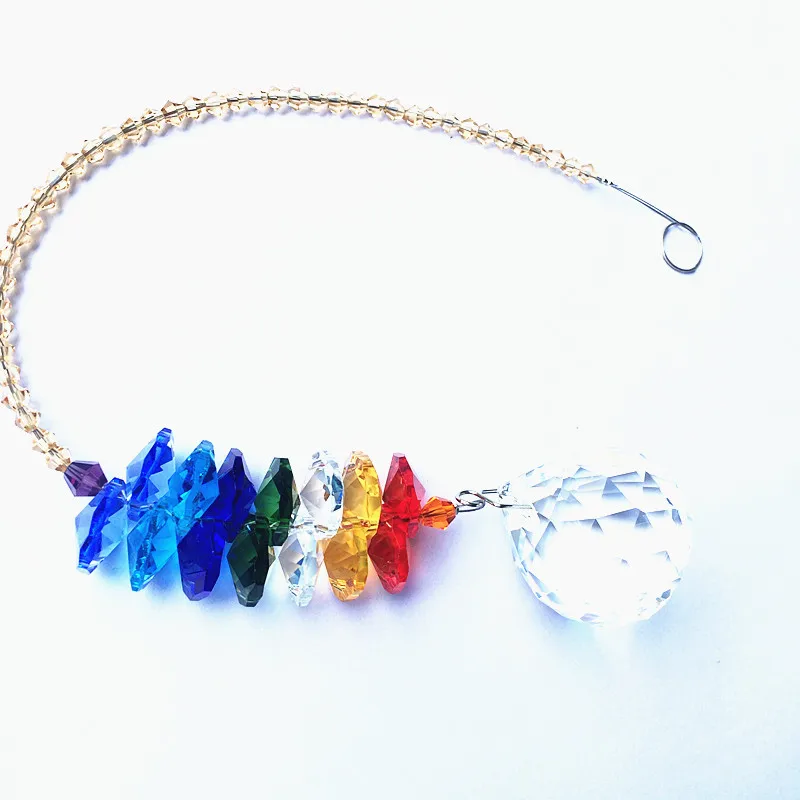 Bola com Cores Octogonal de Vidro de Cristal Beads para Faça Lote Milímetros Claro k9 Chanderlier Misturadas Facetado Você Mesmo Jardim Suncatchers 6 Pçs - 30 6 Vidro de Cristal Facetado beads Para DIY Jardim Suncatchers