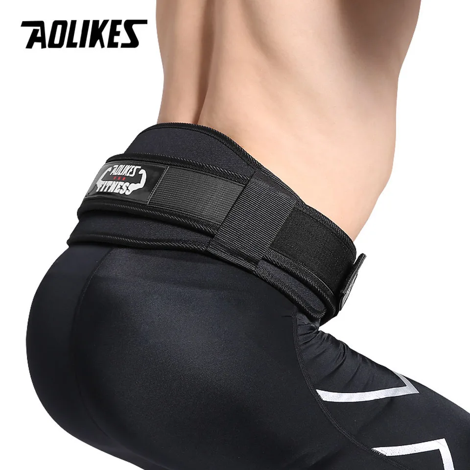 AOLIKES фитнес пояс для тяжелой атлетики штанга гантели тренировочный пояс для поддержки спины пояс для тяжелой атлетики пояс для тренажерного зала силовой лифтинга - Цвет: Black