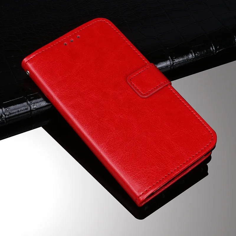 Для BQ Mobile BQ-5209L LTE чехол 5,2 дюймов роскошный флип-Бумажник кожаный чехол для Coque BQ 5209 LTE чехол подставка функция держатель карты - Цвет: Красный