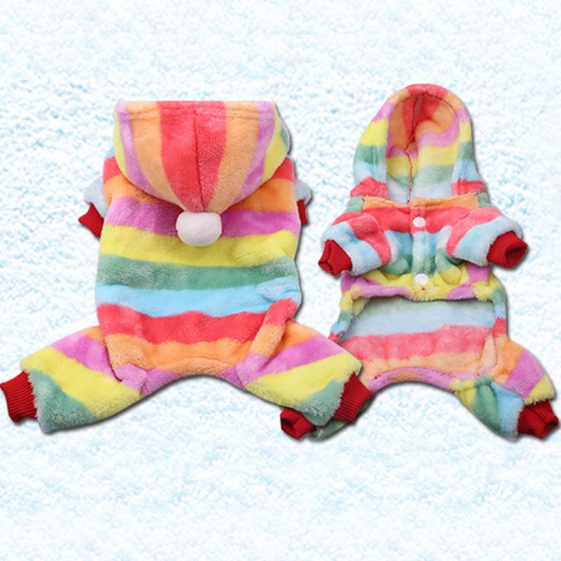 Warm Fleece Puppy Dog Jumpsuit Overalls Winter Pet Clothes for Small Dogs  Pets Clothing Yorkshire Shih Tzu Cat mascotas Pajamas - AliExpress