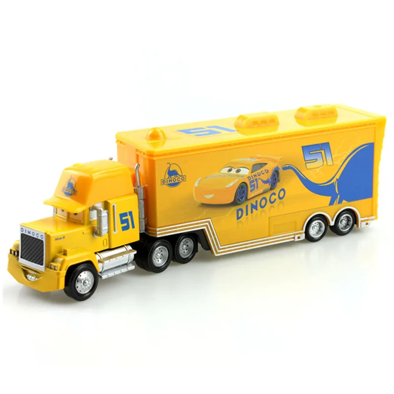 Машинки Дисней Pixar 3 Lightning Mcqueen 2 шт. No.51 Dinoco Cruz Ramirez Mack Turck & Small Car литая под давлением