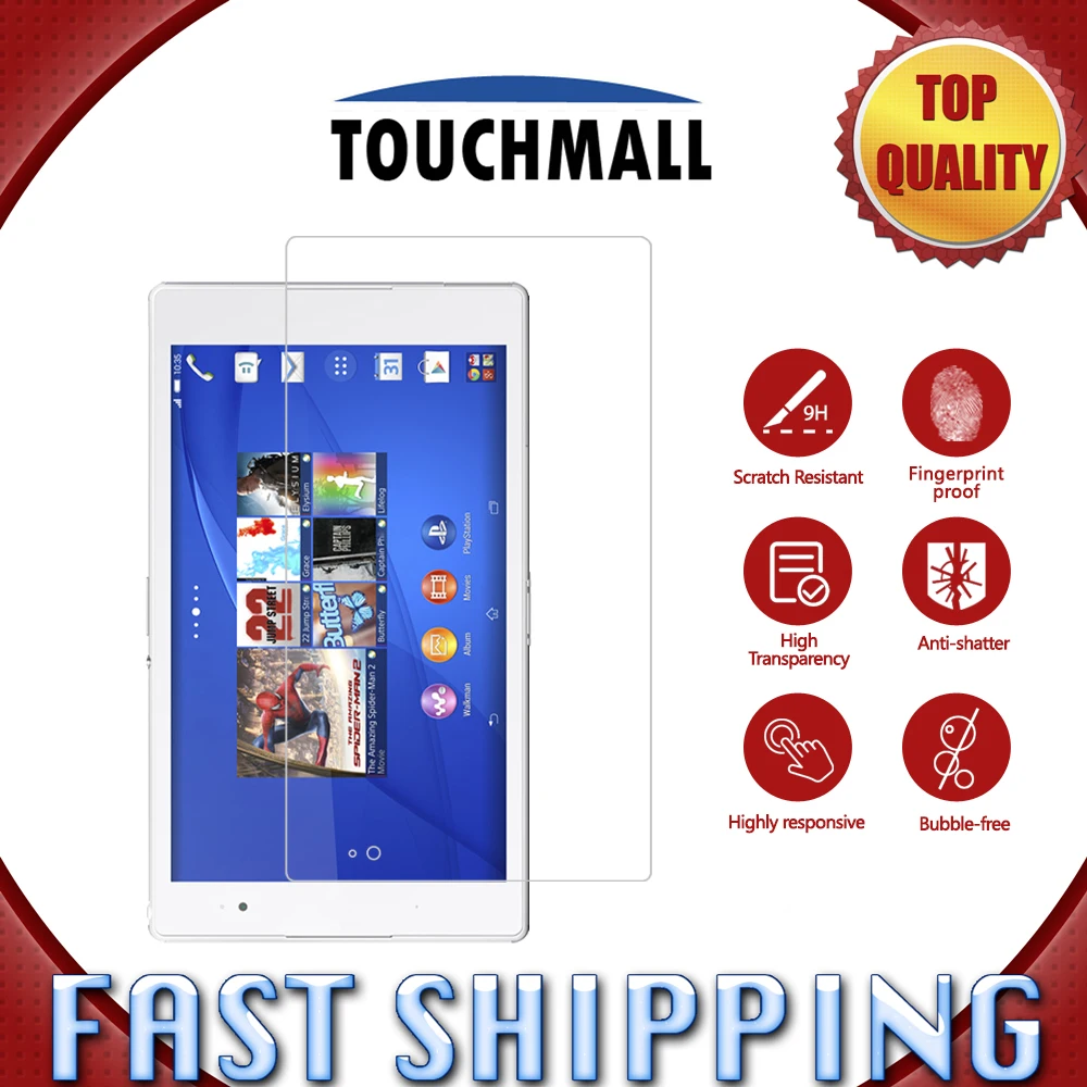 

Tempered Glass For Sony Xperia Tablet Z3 SGP611 SGP612 SGP621 SGP641 8-inch Screen Protective Film Scratch Proof Ultra Clear