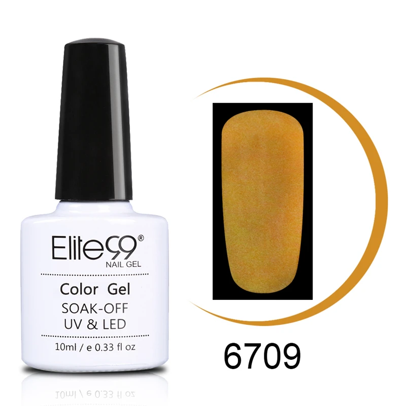 R-6709 Elite99 10 мл Macaron цветной УФ гель лак для ногтей светодиодный Гель-лак для маникюра флуоресцентный дизайн ногтей гель для дизайна ногтей стойкий лак - Цвет: R-6709