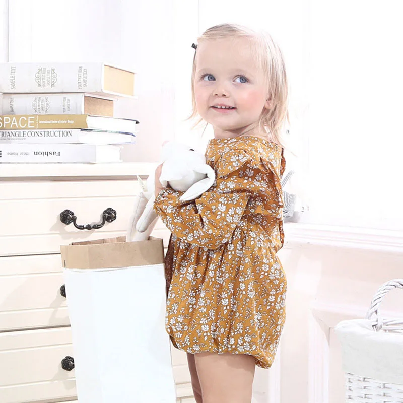Baby Flower Rompers Girls Dress Infant Toddler Cotton Flying Long Puff Sleeve Jumpsuits Kids Layette One piece Outfits Clothes Baby Flower Rompers Girls Dress Infant Toddler Cotton Flying Long Puff Sleeve Jumpsuits Kids Layette One piece Outfits Clothes