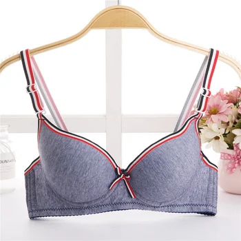

Cotton Fashion Adjustable Seamless sexy Bralette Up Sexy Bra bra Free Wire Gather Push Super Lingerie Stripe for Women