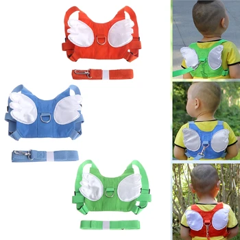

KLV Baby Anti-lost Harness Leashes Cute Backpack Children Angel Design Toddlers Baby Walking Assistant Rope Safety Kids Keeper
