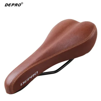 

DEPRO Bicycle Saddle DEPRO Mountain Bike Cushion Soft Riding Road Bike Saddles Dead Fly Retro Cushion Leather Bicycle Saddle