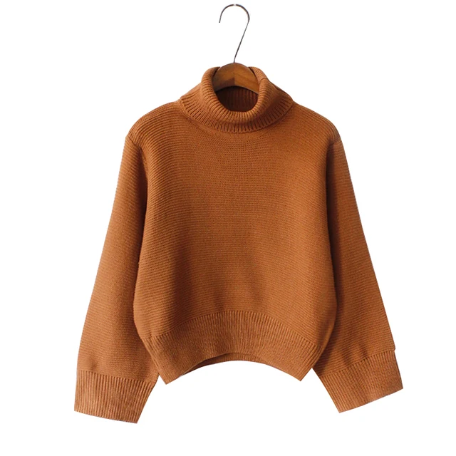 Aliexpress.com : Buy Women Solid Khaki Turtleneck Short Pullover ... Aliexpress.com : Buy Women Solid Khaki Turtleneck Short Pullover ...