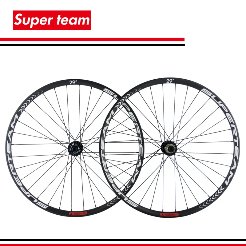 Superteam carbon MTB wheelset ud matte mountain bike wheels Thru Axle type clincher hookless in