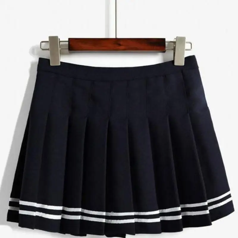 2018 mini Sweet Pleated Skirt Women Preppy Style Mini High Waist Skirt ...