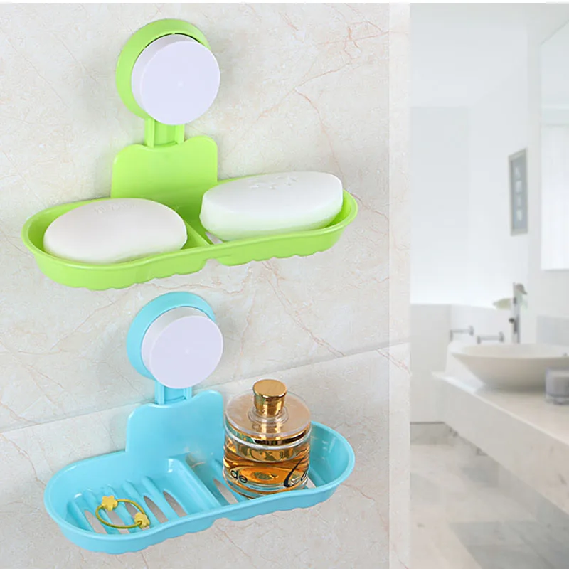 Bathroom Organizer Shelf soap racks Strong suction Prateleira soap box ...