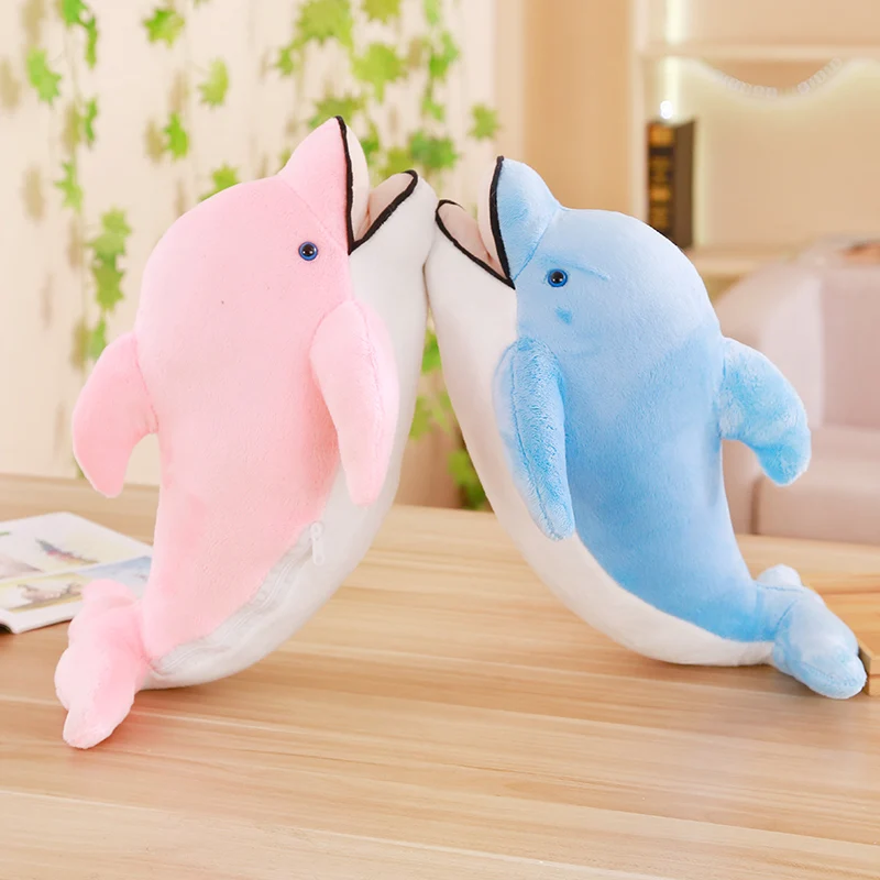 Miaoowa 45cm Kawaii Soft Dolphin Plush Toys Dolls Stuffed Lovely Animal Nap Pillow Creative Kids Toy Valentine's Gift for Girls