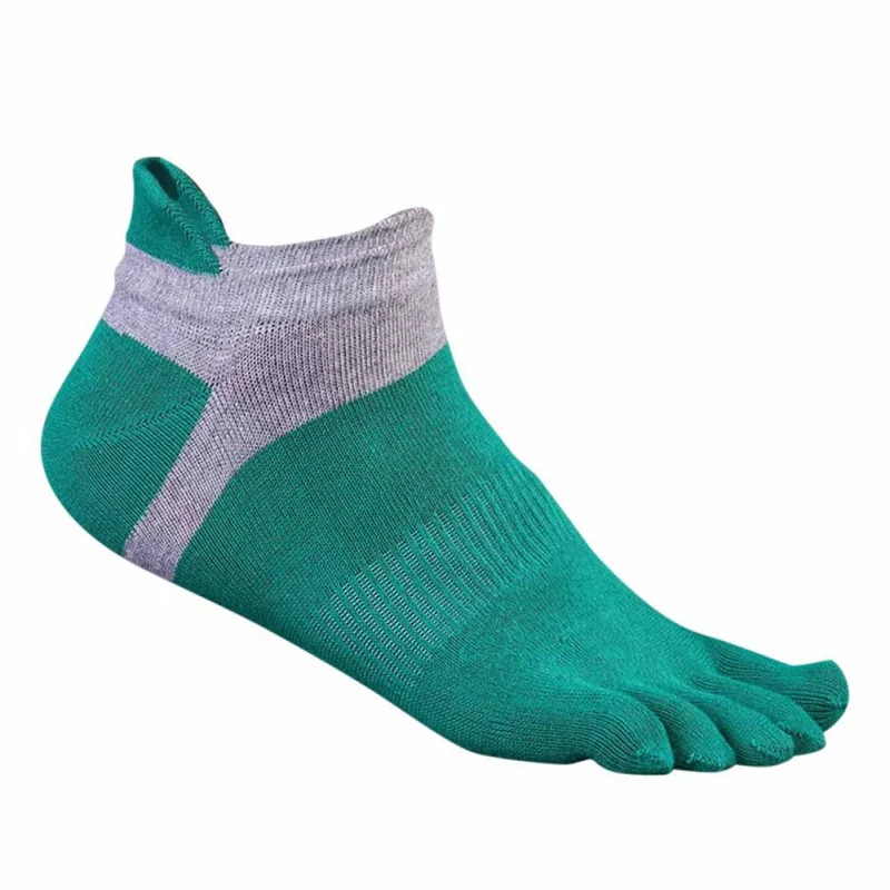 Теплые толстые мужские носки из чистого хлопка на осень и зиму брендовые носки средней длины с пальцами из пеньковой ткани Coolmax - Цвет: Тёмно-синий