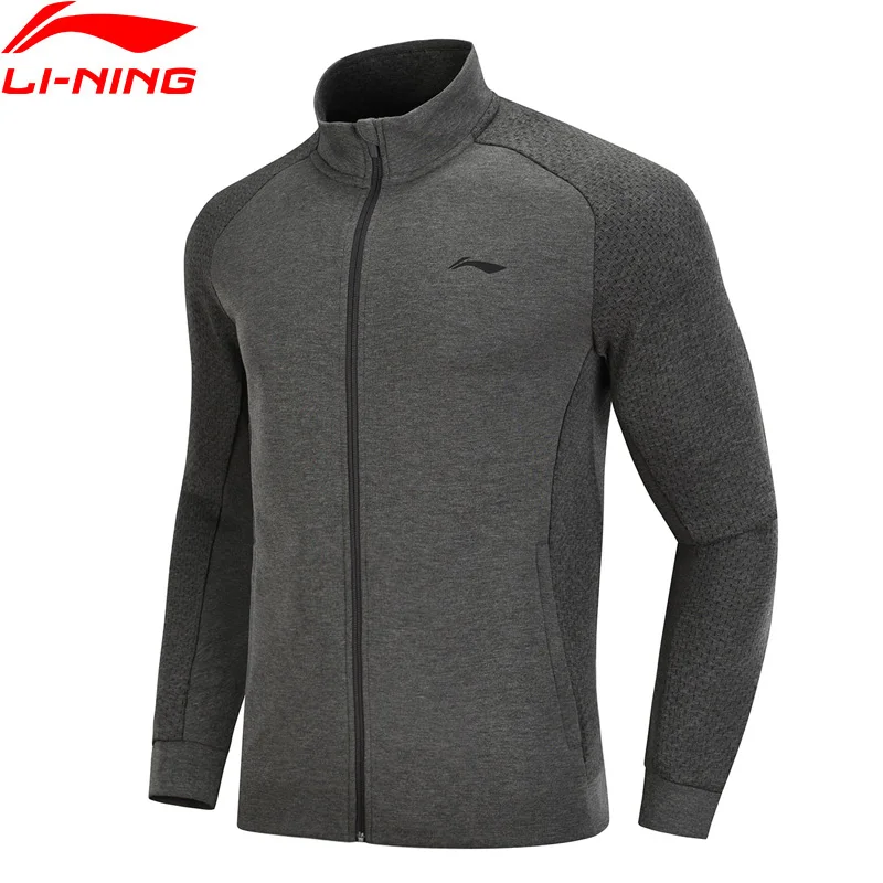  Li-Ning мужская тренировочная серия Толстовка Sweate 63% полиэстер 37% хлопок застежка-молния подкладка удобные спортивные топы AWDN347 MWW1408 