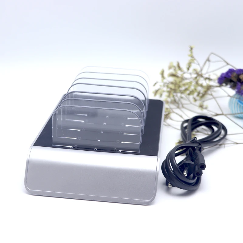 

6 Ports USB Charger Station Dock with Holder Charging for Smart Phone Tablet PC Apply for Home Public
