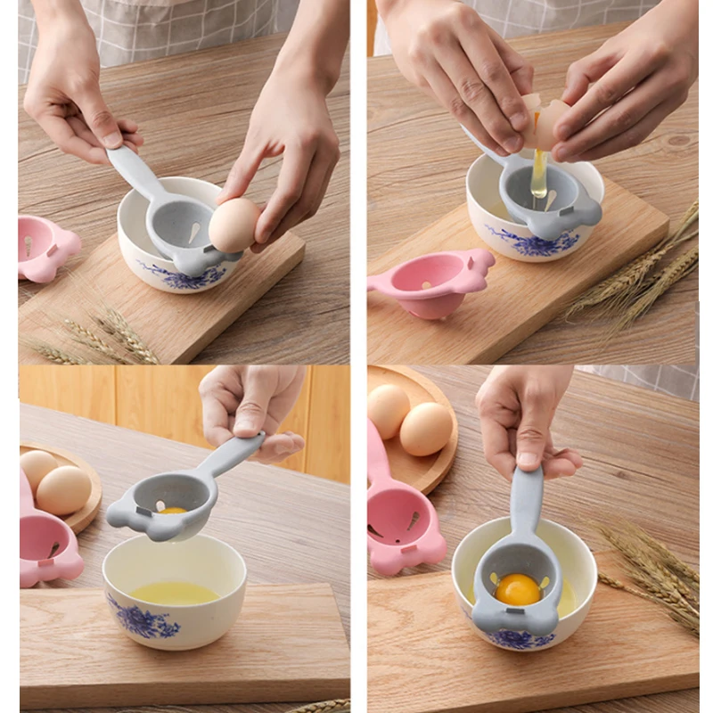 

1pcs Eco Friendly Egg Yolk White Separator Divider Tools Pp Food Grade Material Kitchen Dining Plastic Sifting Home Chef Tool