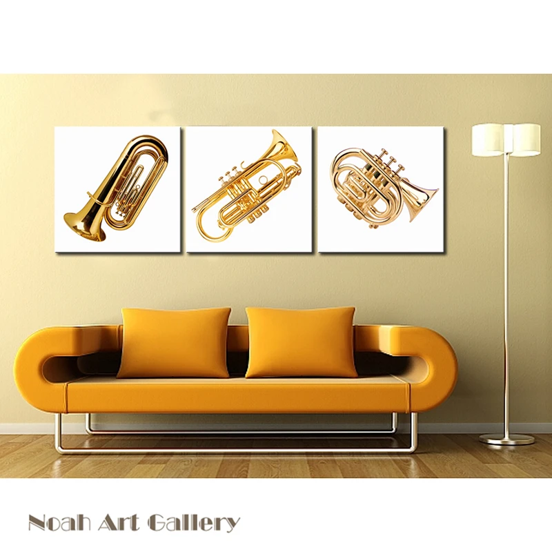 

2016 3pcs Fashion Modern Music Instrument Canvas Printing Still Life Picture Decoration Wall Art For Living Room Unframed