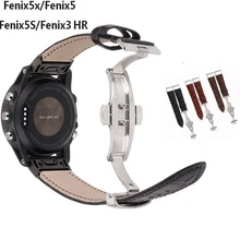 Кожаный ремешок для Garmin Fenix 5S/Fenix 5/Fenix 5X Смарт-часы полосы Quick Fit Браслет для Garmin Fenix 6/6 S/6X браслет