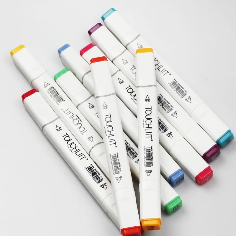 Touchliit двойные маркеры на спиртовой основе 30/40/60/80 цветов|twin marker|sketching mangaalcohol based |
