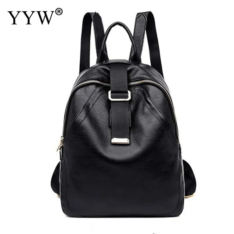 

2018 Women Leather Backpacks Vintage Female Shoulder Bag Sac A Dos Travel Ladies Bagpack Mochilas School Bags For Girls Gray