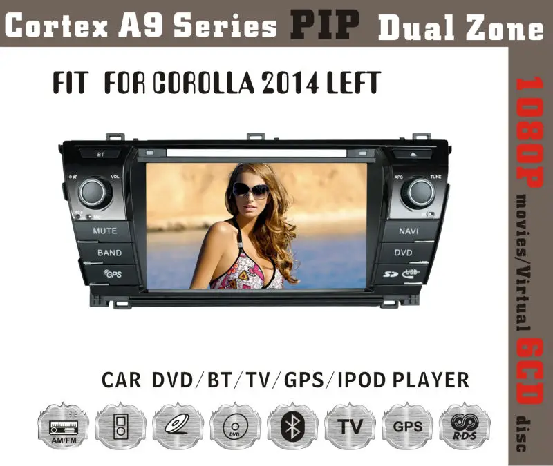 Best 7" in-dash Car DVD player with GPS(optional),audio Radio stereo,USB/SD,AUX,BT/TV,car multimedia headunit for TOYOTA COROLLA 2014 0 Best 7" in-dash Car DVD player with GPS(optional),audio Radio stereo,USB/SD,AUX,BT/TV,car multimedia headunit for TOYOTA COROLLA 2014 0